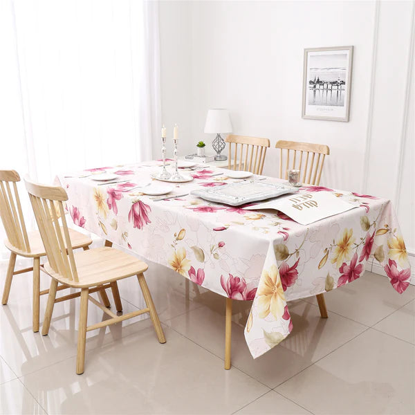 Majestic Tablecloth, Poly - Fushia Floral 9