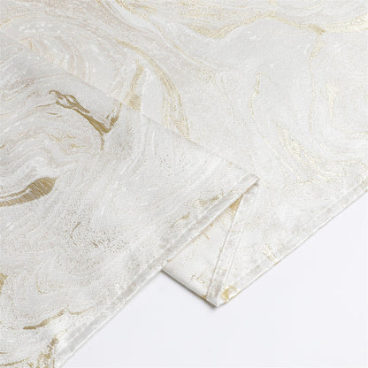 Majestic Tablecloth, White Gold Wave 70"x108 3