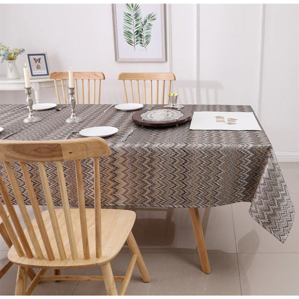 Majestic Tablecloth, Zigzag Dark 6