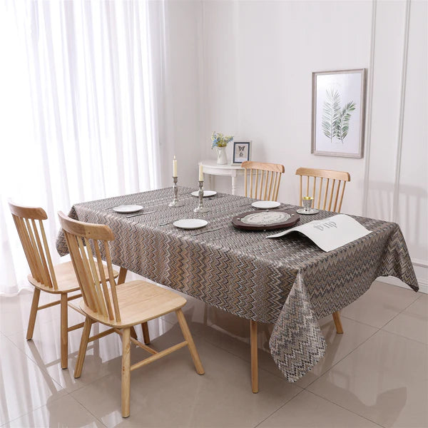 Majestic Tablecloth, Zigzag Dark 7