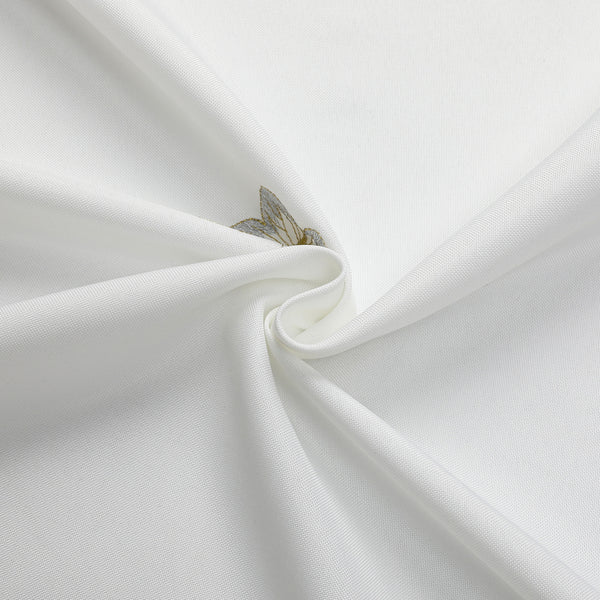 Majestic Tablecloths (70"x108", Linen Look Silver Gold Butterfly) 2