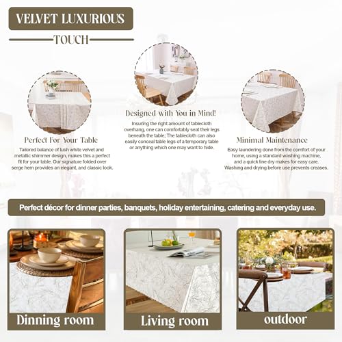 Majestic Velvet Tablecloths, Gold Branch 11
