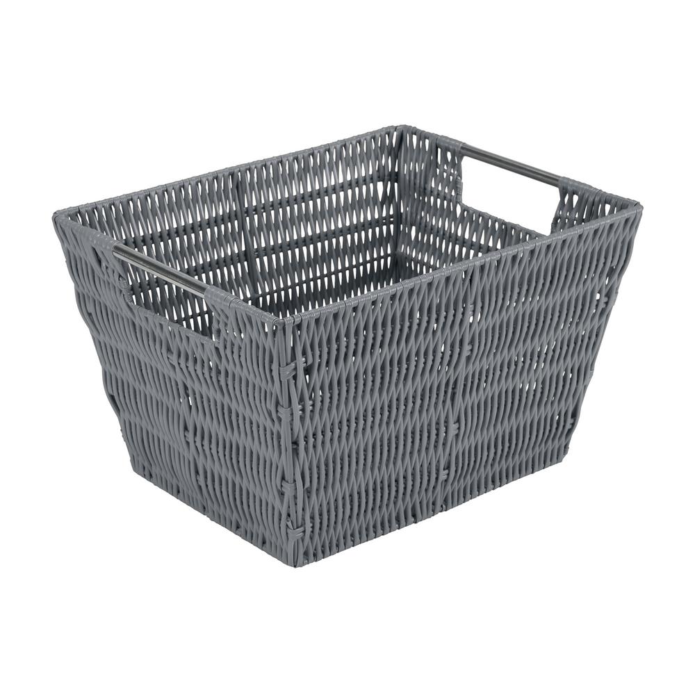 Medium Rattan Tote Charcoal