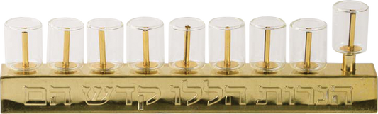 Menorah/Glass-Cup/Tzinores/Wicks