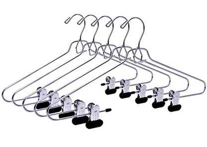 Metal Skirt Hangers W/Large Clips 3 Pc 16'' 1