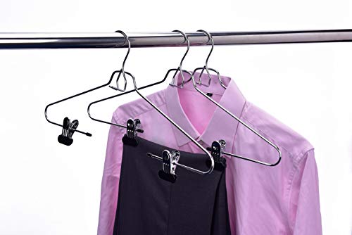 Metal Skirt Hangers W/Large Clips 3 Pc 16'' 2