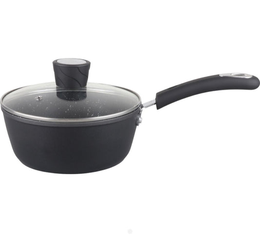 Millvado - Non Stick Sauce Pan with Glass Lid and Soft Grip Handle 1