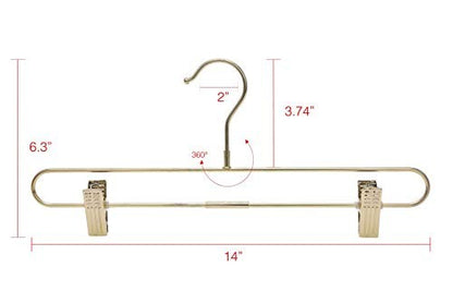 Modern Gold Skirt Hangers 5 Pk 3