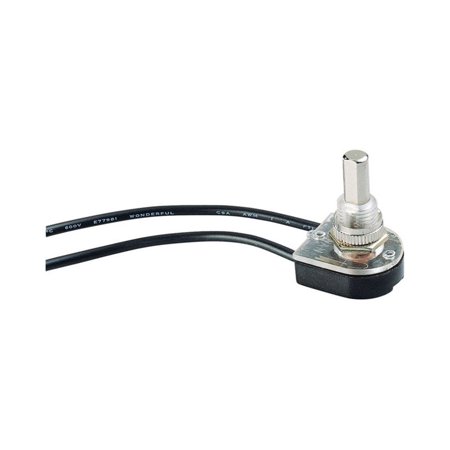 NICKEL PUSH ON/OFF SPST 6A 125VAC WIRED 1