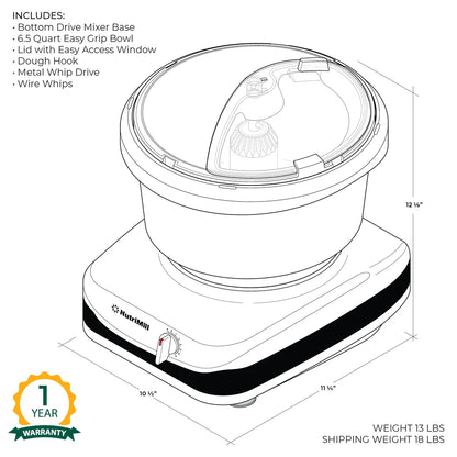 NutriMill Artiste Kitchen Stand Mixer - Black Trim 7