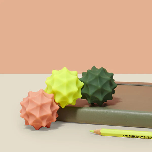 Speks Odds Soft Silicone Fidget Magnets, Silent Stress Relief Toys, Green Spurs