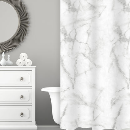 PEVA SHOWER CURTAIN - GREY MARBLE 2