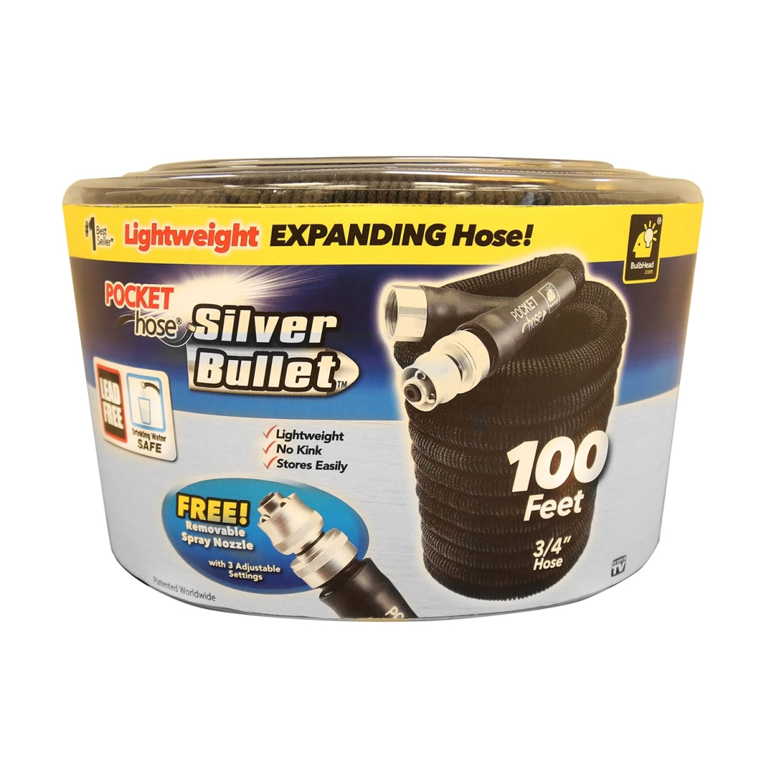 POCKET HOSE Black 100' 3/4"D