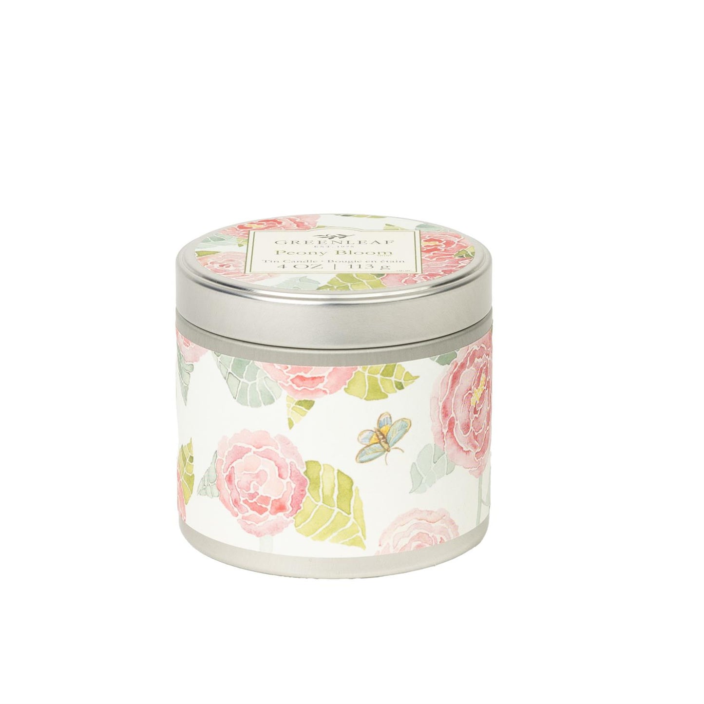 Peony Bloom Tin Candle