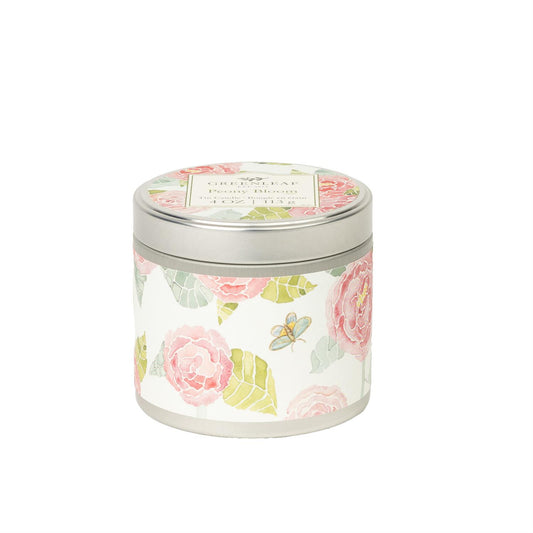 Peony Bloom Tin Candle