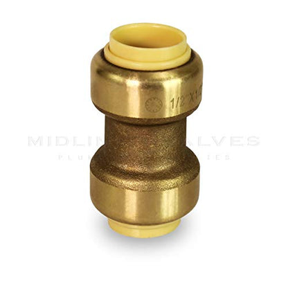 Pex Cpvc Or Copper 1/2'' X 1/2'' Push Fit Str. Connector
