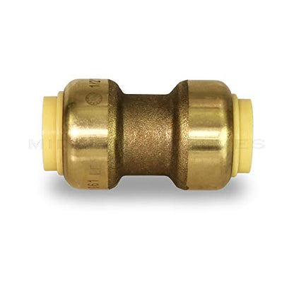 Pex Cpvc Or Copper 1/2'' X 1/2'' Push Fit Str. Connector