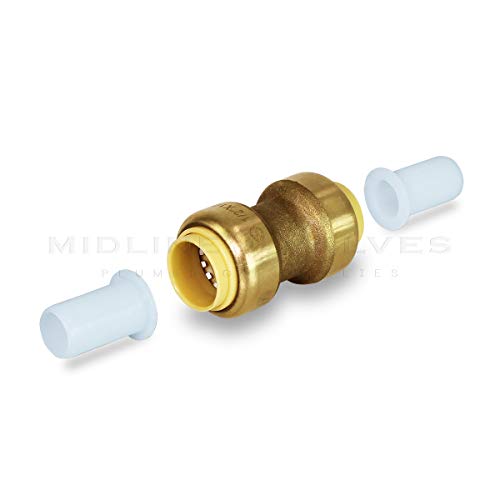 Pex Cpvc Or Copper 1/2'' X 1/2'' Push Fit Str. Connector