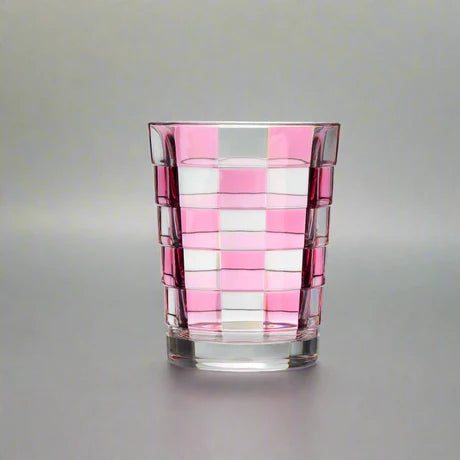 Acrylic Pink Checkered