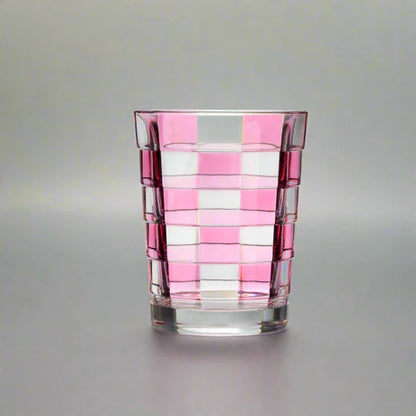 Acrylic Pink Checkered