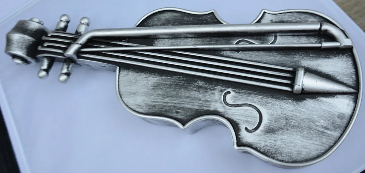 Plastic Violin Decoration Silver