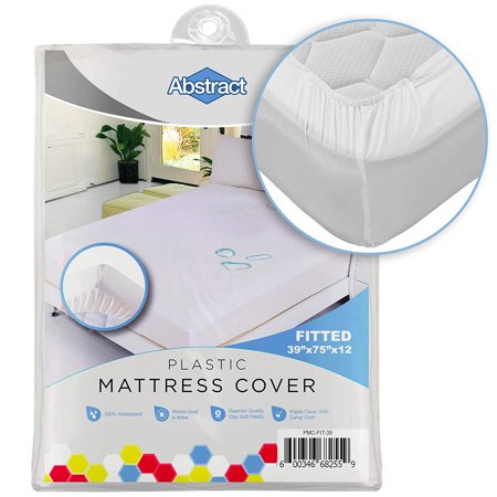 Plastic Mattress Cover Fitted 39""X75""X12"" 1