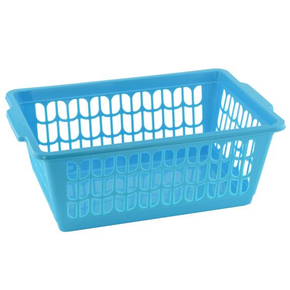 Plastic Rectangular Basket Blue