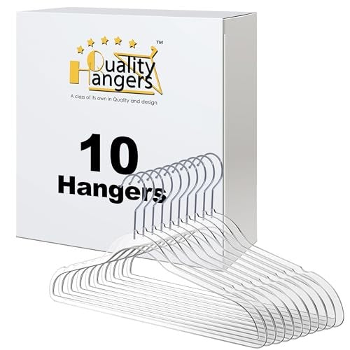 Plastic Shirt Hangers Slim Clear 5PK 1