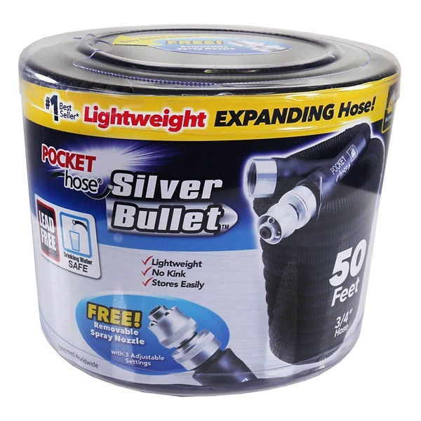 Pocket Garden Hose 50' Black