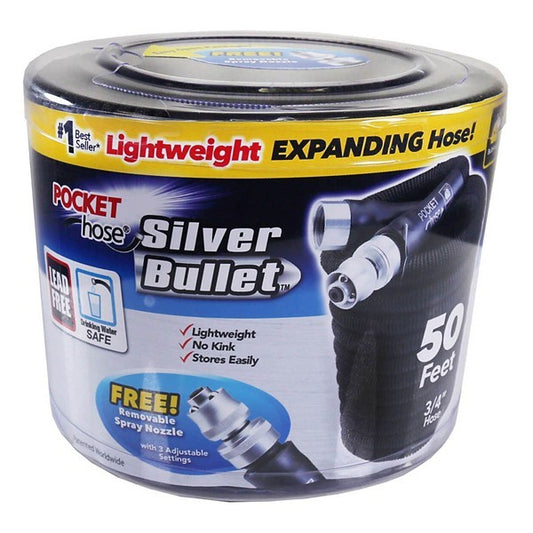 Pocket Garden Hose 50' Black