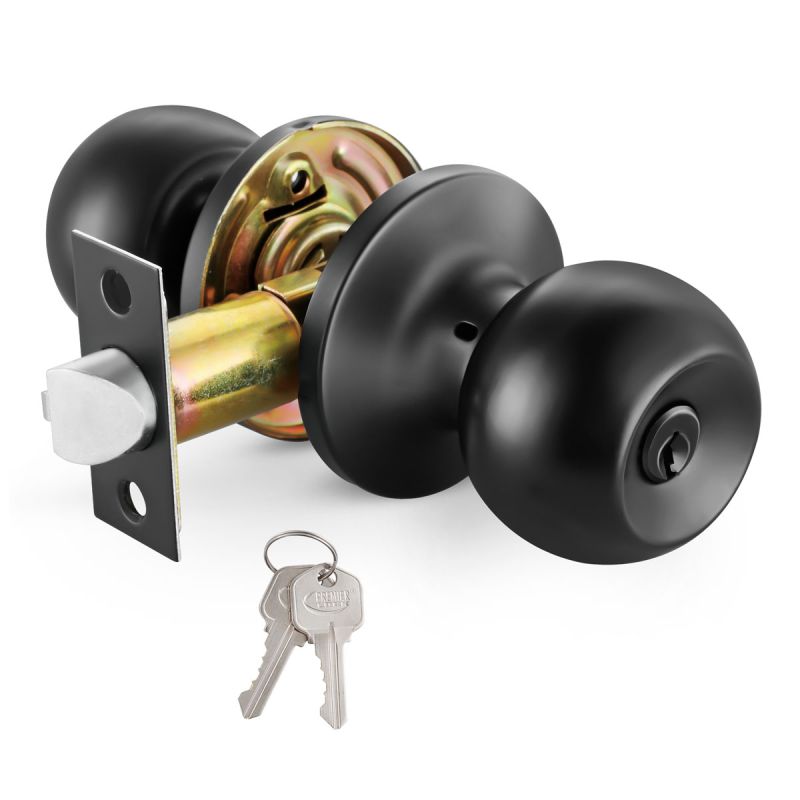Premier Entry Ball Lock Matte Black