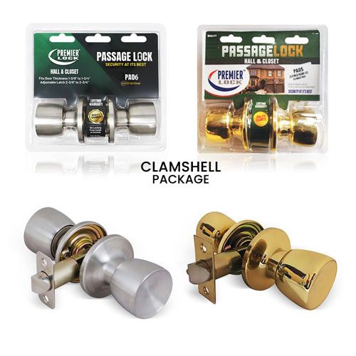 Premier Passage Lock Brass Finish