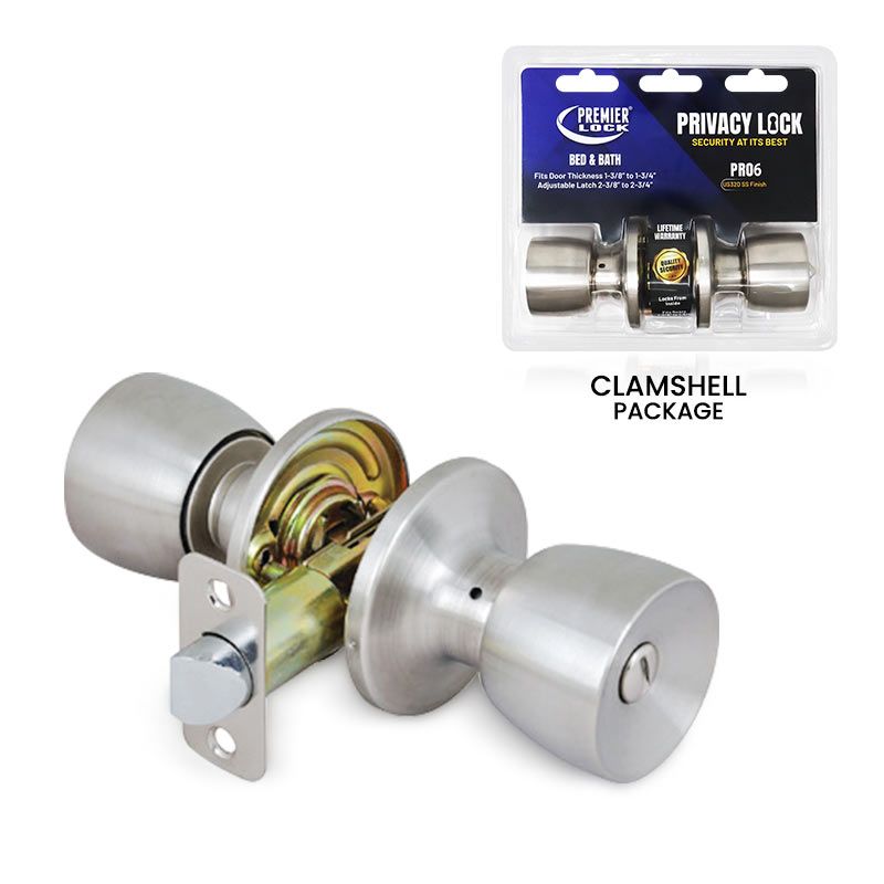 Premier  Privacy Lock SS"" Finish
