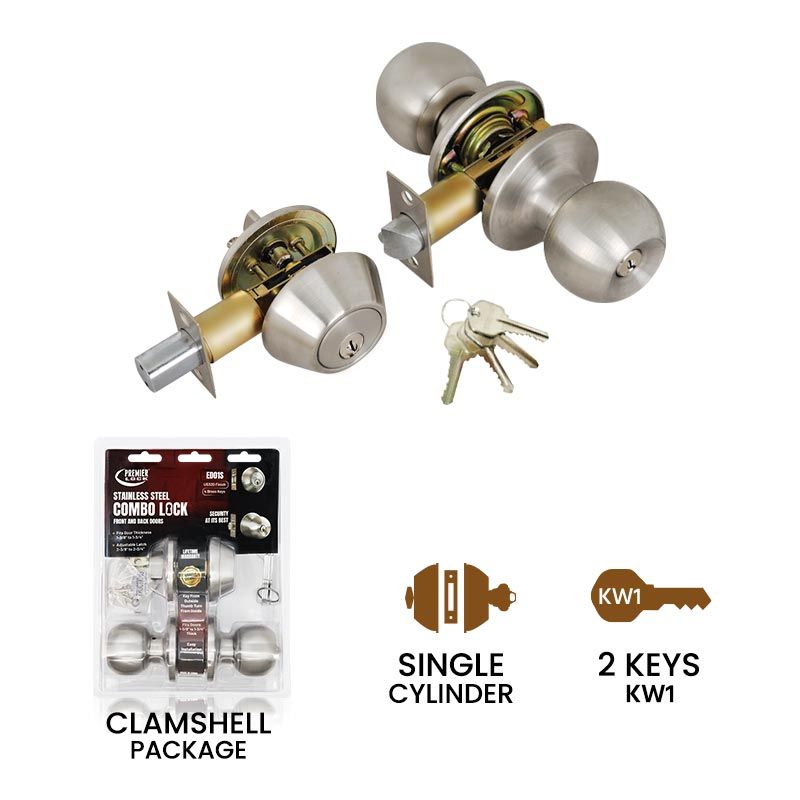 Premier S''S Combo Entry Lockset