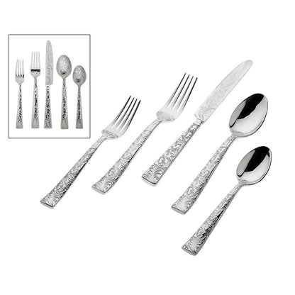 Ricci Casa, Parisian Garden, 20 Piece Set, 18/10 Stainless Steel
