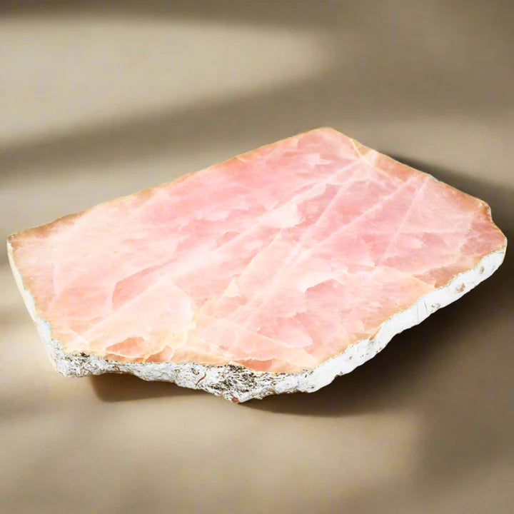 Rose Quartz Board Silver Edge