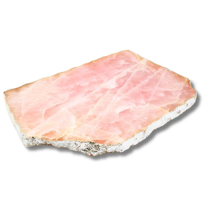 Rose Quartz Board Silver Edge