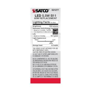 Satco Led Chandlier Bulb 60 Wt 5000K