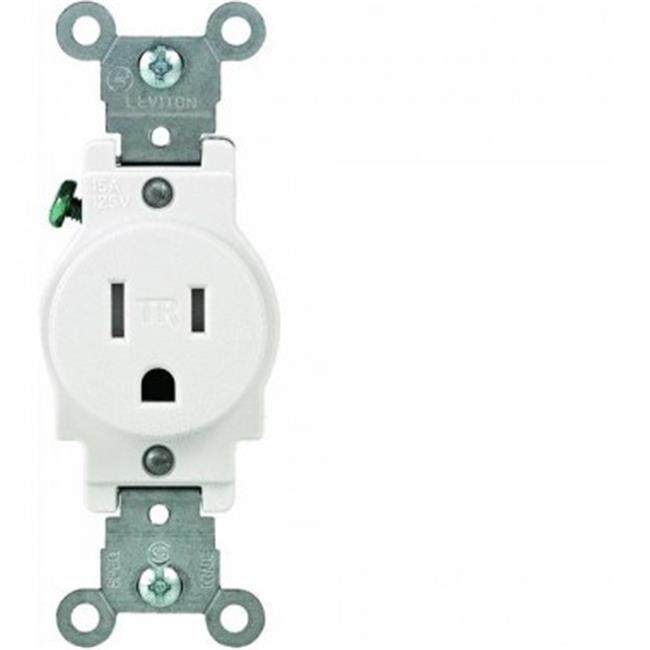 SINGLE TR OUTLET 15A WHT 1