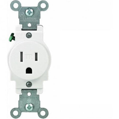 SINGLE TR OUTLET 15A WHT 1