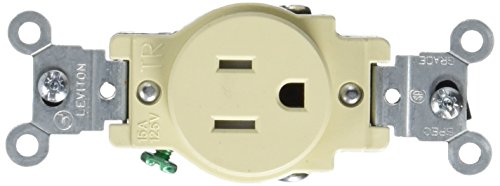SINGLE TR OUTLET 15A WHT 2