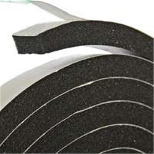 SPONGE RUBBER TAPE-3/8" X 3/16" X 10' - BLACK