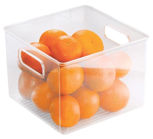 STORAGE BIN CLEAR 8"W