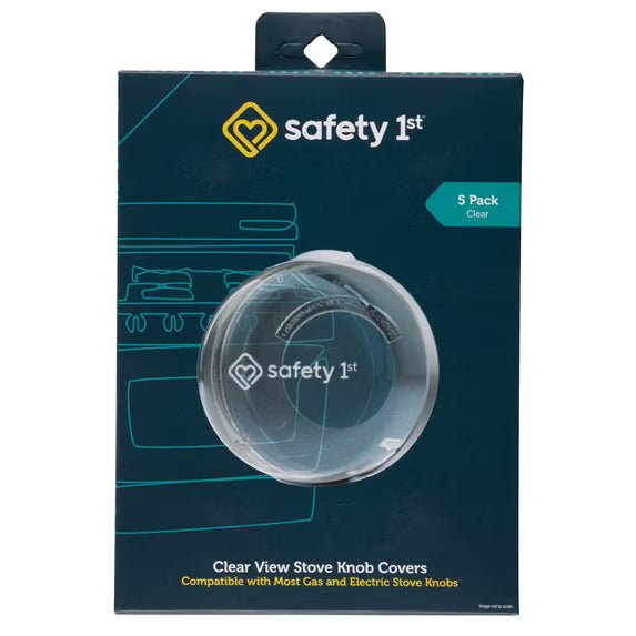 Safety 1st Clear View Safety Stove Knob Covers (5 pack), Clear, Toddler