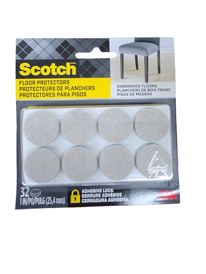 Scotch Felt Floor Protectors 1'' 32 Count 2