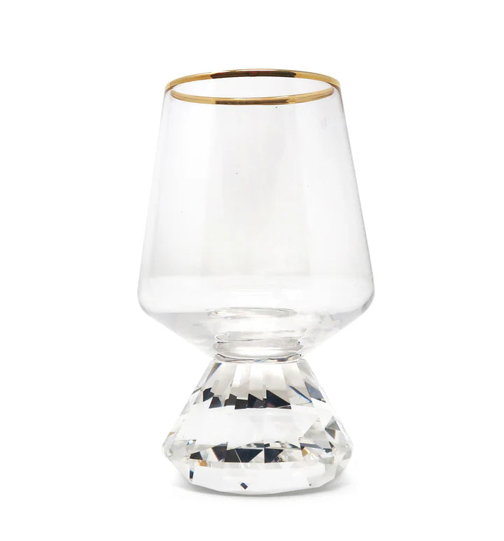 Set of 6 Shot Glasses with Crystal Base