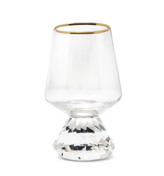 Set of 6 Shot Glasses with Crystal Base