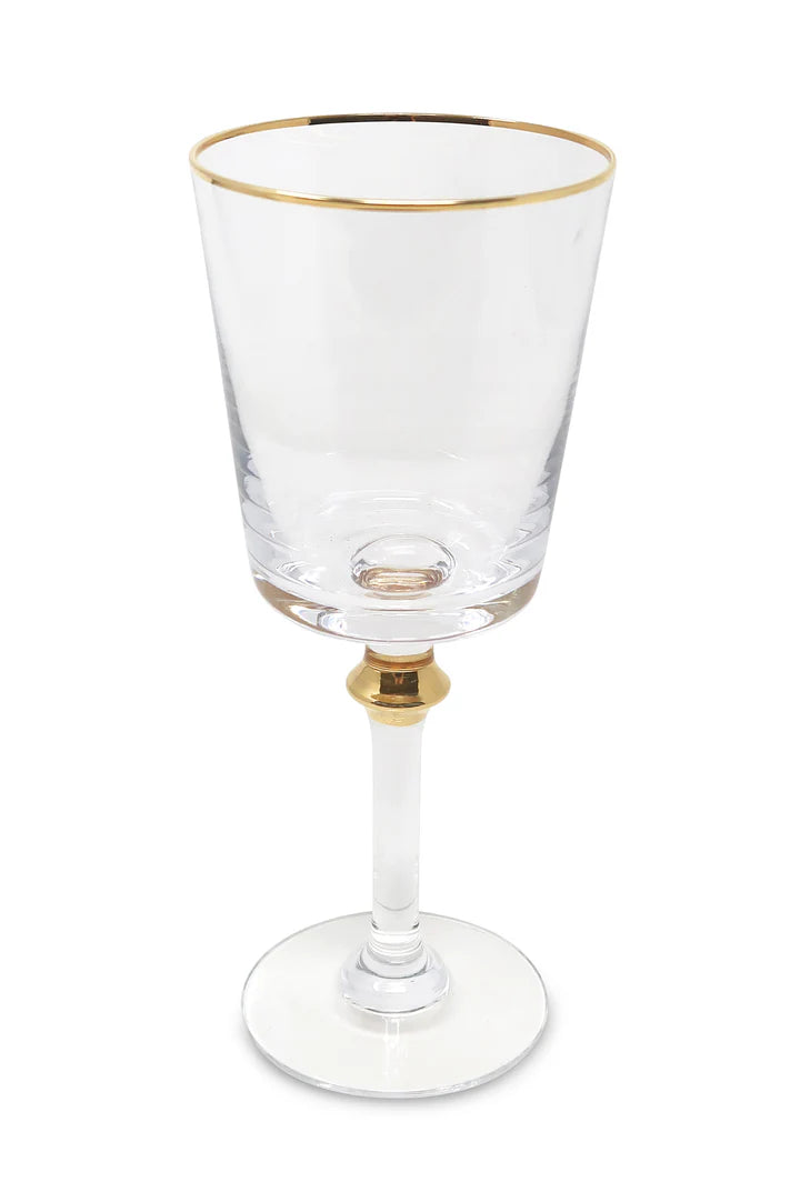 Set of 6 Water Glasses with Gold