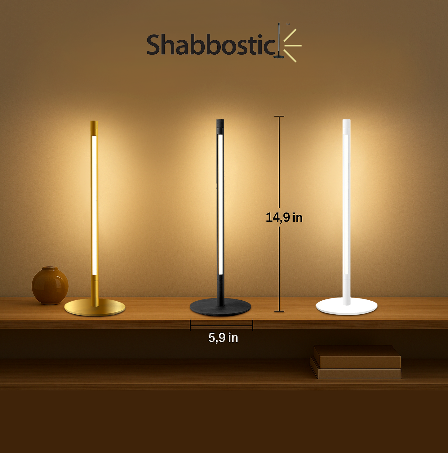 Shabbostick 2.1- Shabbos Lamp With Travel Bag By Smart Yid, Gold