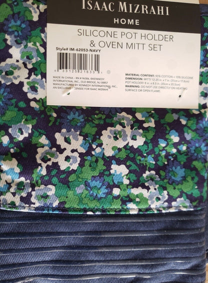 Silicon Pot Holder and Oven Mitt Set 2